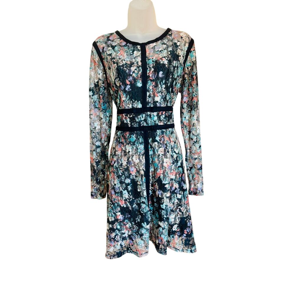 Xhilaration Elegant black matisse lace dress sweetheart neckline sz L